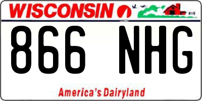 WI license plate 866NHG