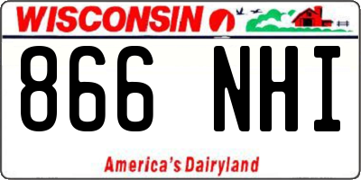 WI license plate 866NHI