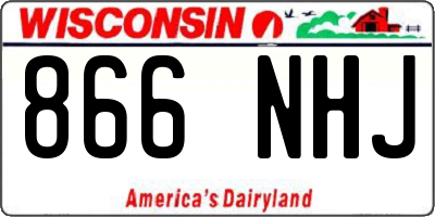 WI license plate 866NHJ