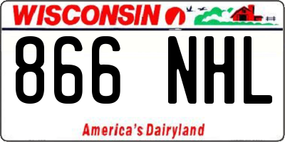 WI license plate 866NHL