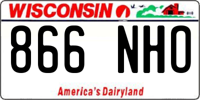 WI license plate 866NHO