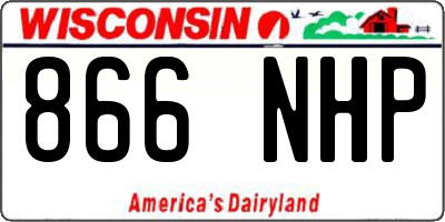 WI license plate 866NHP