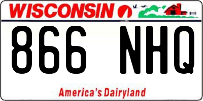 WI license plate 866NHQ