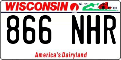 WI license plate 866NHR