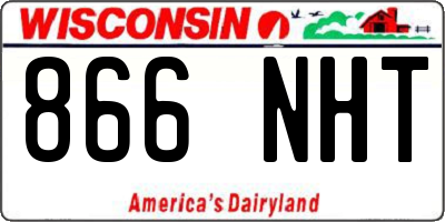 WI license plate 866NHT