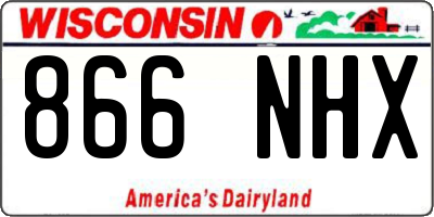 WI license plate 866NHX