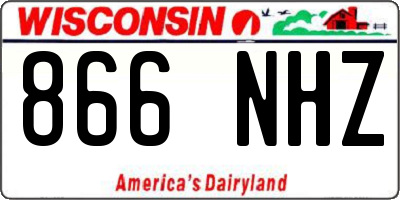 WI license plate 866NHZ