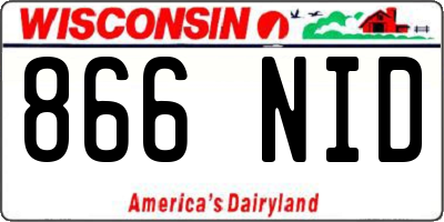 WI license plate 866NID