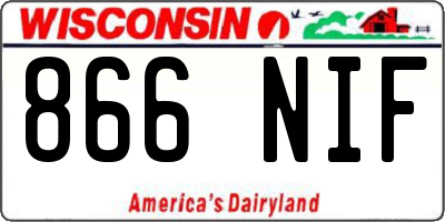 WI license plate 866NIF