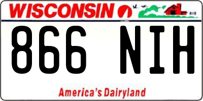 WI license plate 866NIH