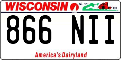 WI license plate 866NII