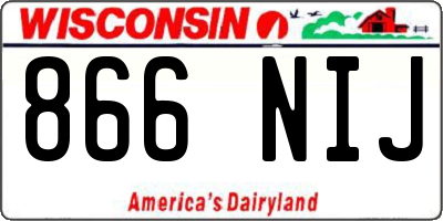 WI license plate 866NIJ