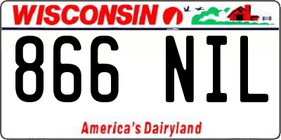 WI license plate 866NIL