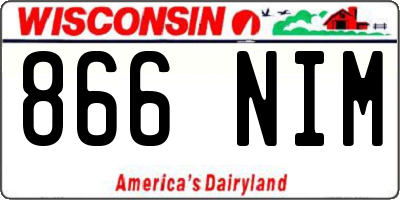 WI license plate 866NIM
