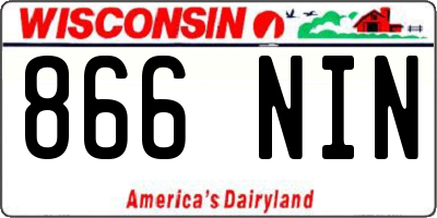 WI license plate 866NIN