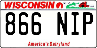 WI license plate 866NIP