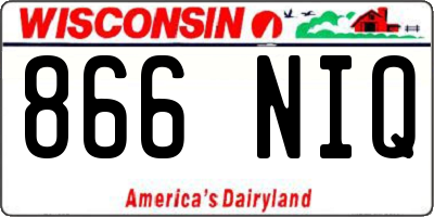 WI license plate 866NIQ
