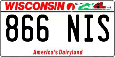 WI license plate 866NIS