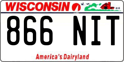 WI license plate 866NIT