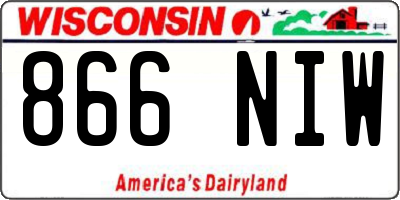 WI license plate 866NIW