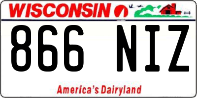 WI license plate 866NIZ