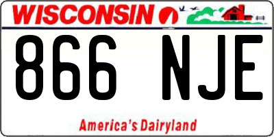 WI license plate 866NJE
