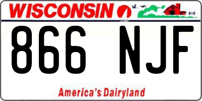 WI license plate 866NJF