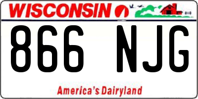 WI license plate 866NJG
