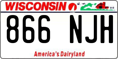 WI license plate 866NJH