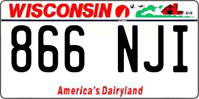 WI license plate 866NJI