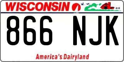 WI license plate 866NJK