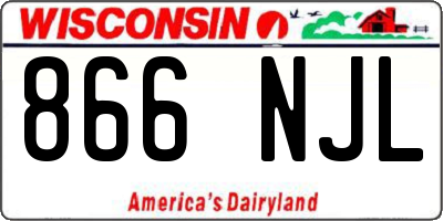 WI license plate 866NJL