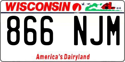 WI license plate 866NJM