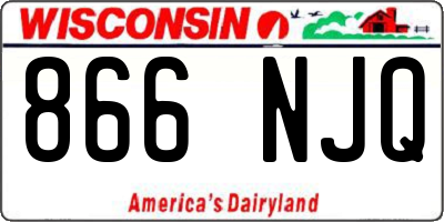 WI license plate 866NJQ