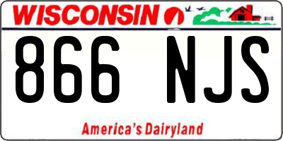 WI license plate 866NJS