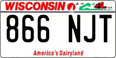 WI license plate 866NJT