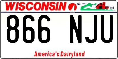 WI license plate 866NJU