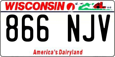 WI license plate 866NJV