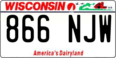 WI license plate 866NJW