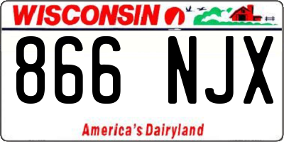WI license plate 866NJX
