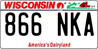 WI license plate 866NKA