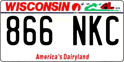 WI license plate 866NKC