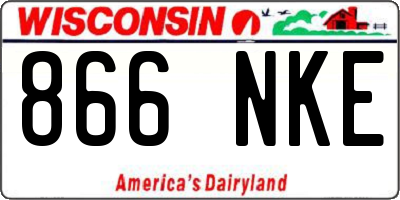 WI license plate 866NKE