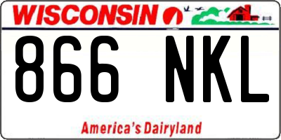 WI license plate 866NKL