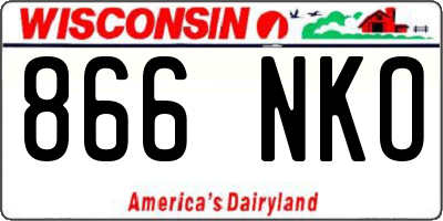 WI license plate 866NKO
