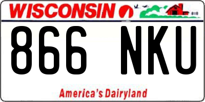 WI license plate 866NKU