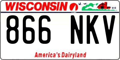 WI license plate 866NKV