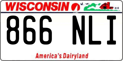 WI license plate 866NLI