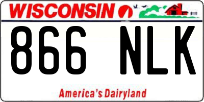 WI license plate 866NLK