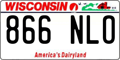 WI license plate 866NLO